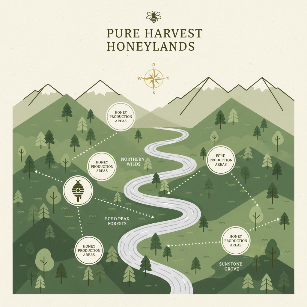 Forest regions where our honey is sourced