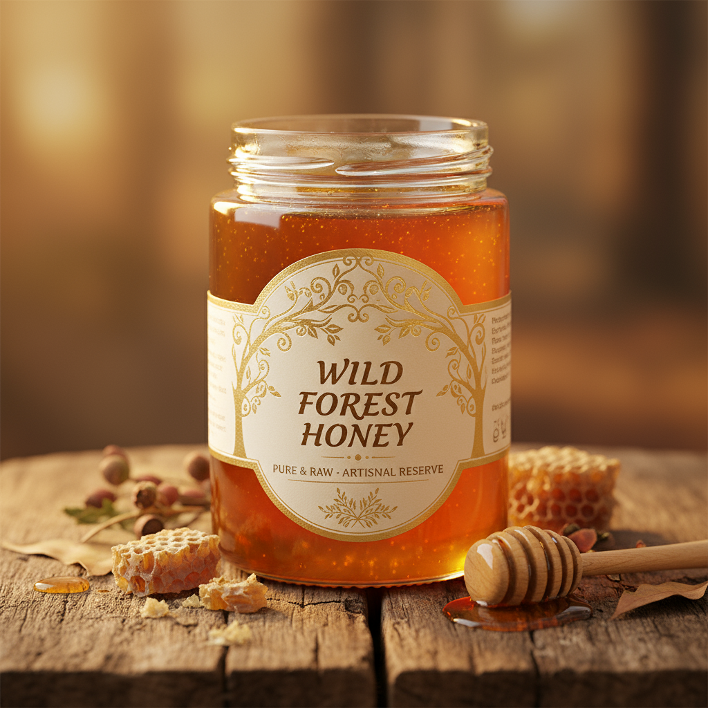 Wild Forest Gold honey jar
