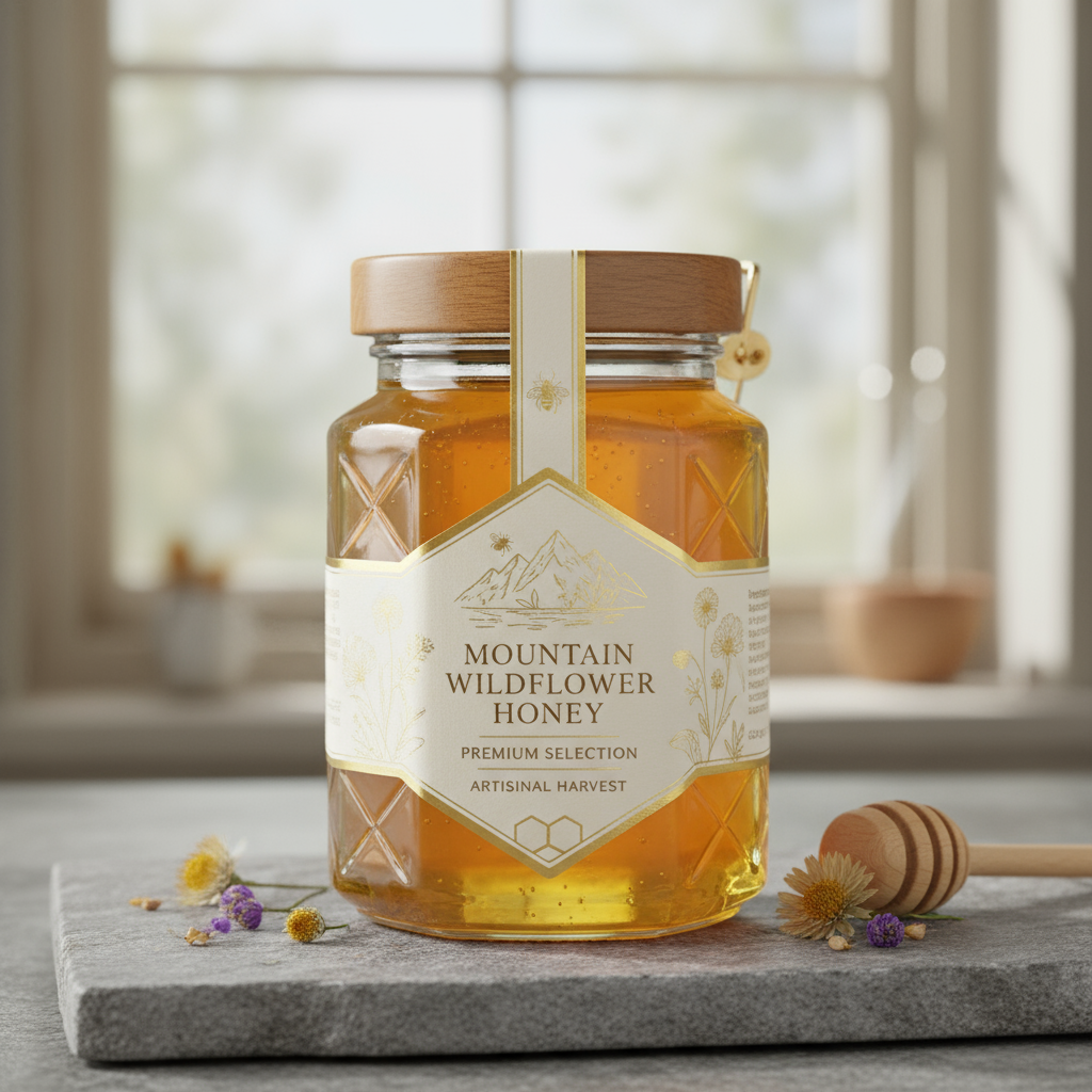 Mountain Bloom honey jar